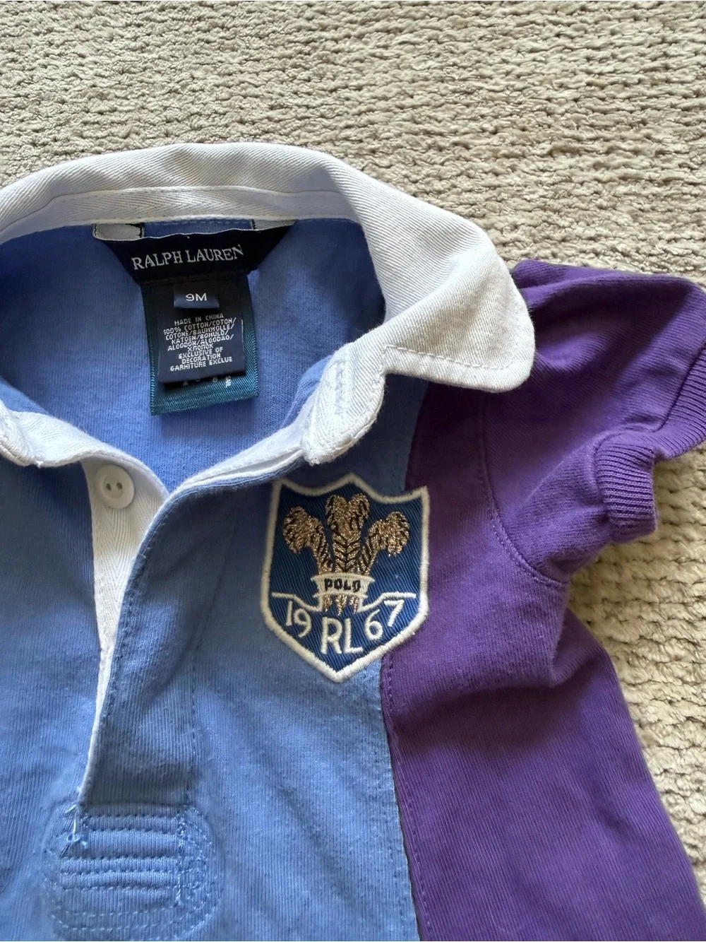 Ralph Lauren Baby Rugby Polo Dress With‎ Bloomers 9M